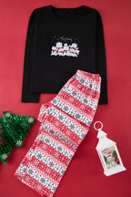 Trendyolmilla Kırmızı Pamuklu Yılbaşı Temalı Örme Pijama Takımı THMAW25PT00220