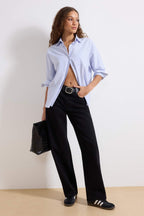 Trendyolmilla Mavi Yüksek Bel Baggy %100 Pamuk Non-Stretch Jeans TWOAW25JE00130