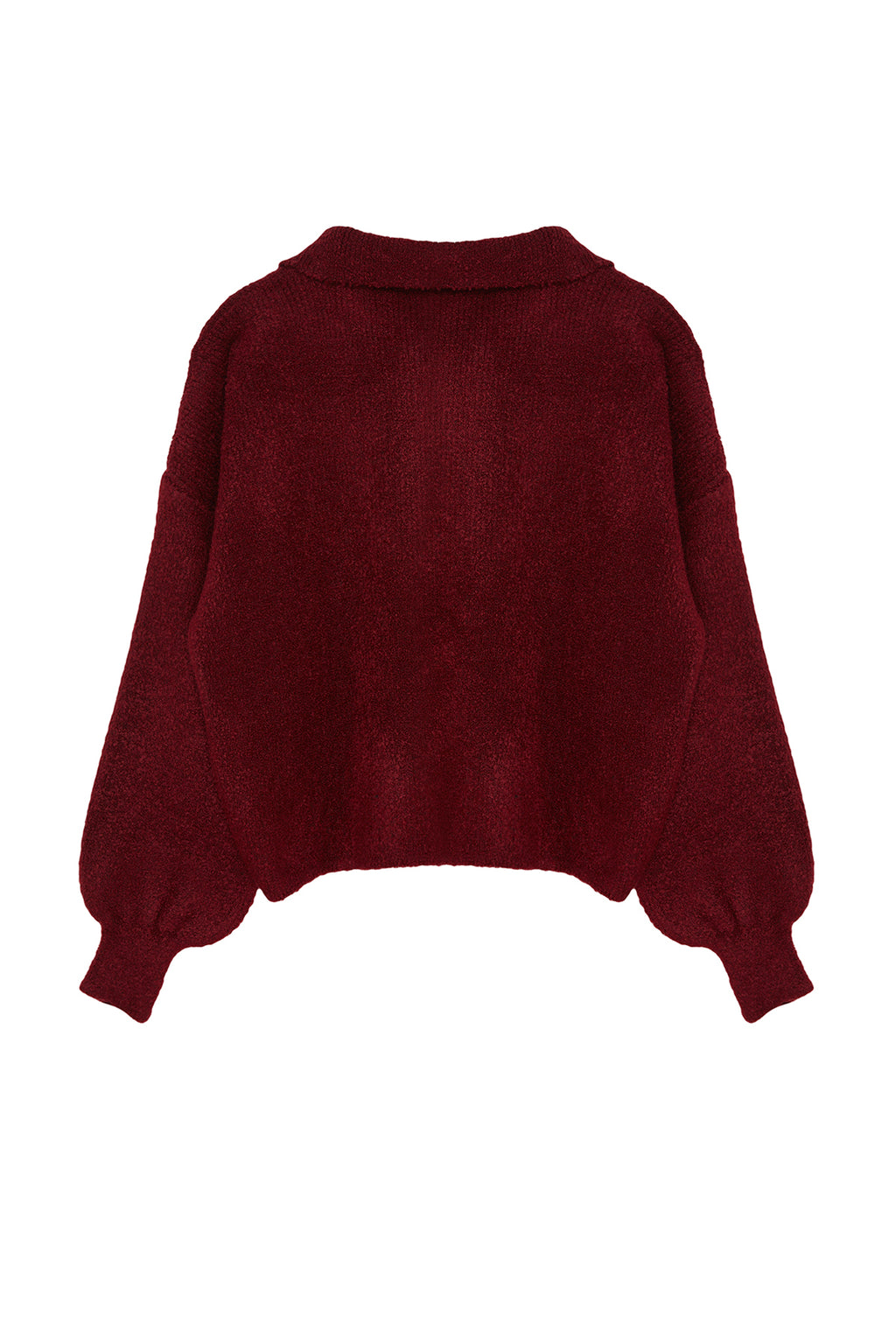 Trendyolmilla Bordo Yumuşak Dokulu Mont Görünümlü Triko Hırka TWOAW25HI00162