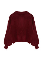 Trendyolmilla Bordo Yumuşak Dokulu Mont Görünümlü Triko Hırka TWOAW25HI00162