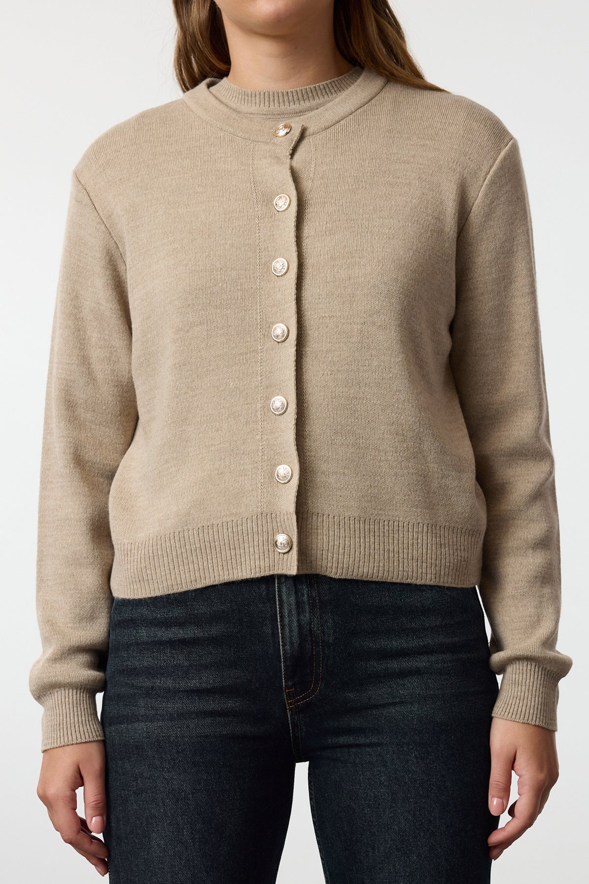 Trendyolmilla Haki Basic Hırka-Bluz Triko Hırka TWOAW25HI00216