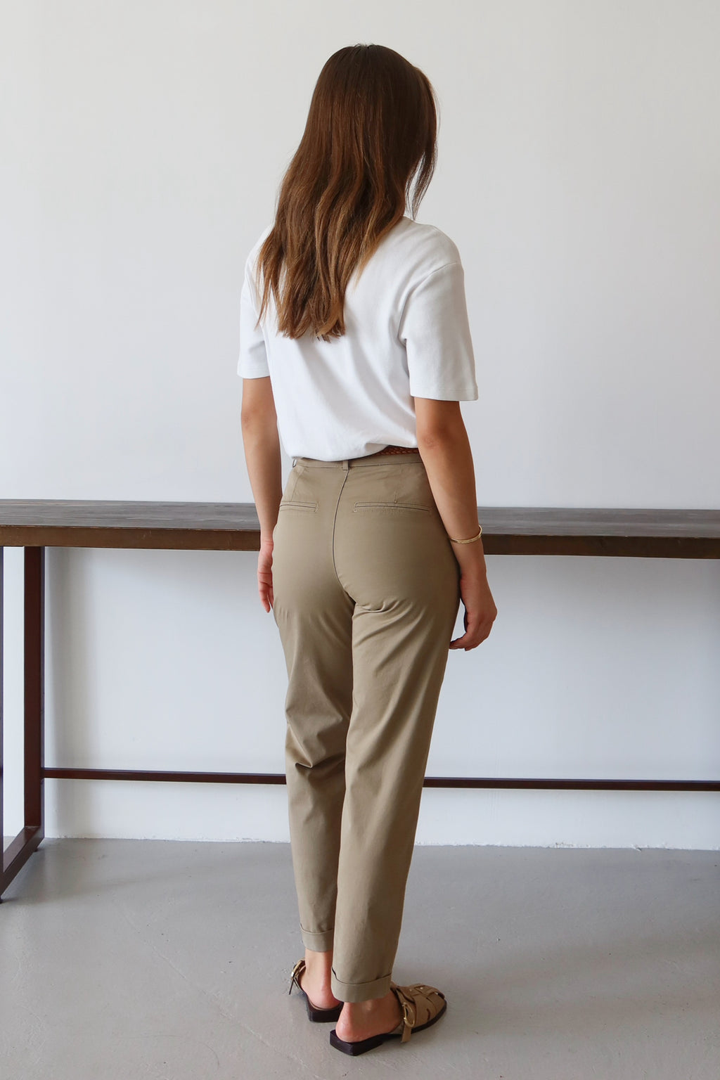 Trendyolmilla Haki Kemerli Chino Pantolon TWOAW26PL00109