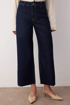 Trendyolmilla Kahverengi Orta Belli ve Beli Detaylı Normal Bel Culotte Jeans TWOAW26JE00045