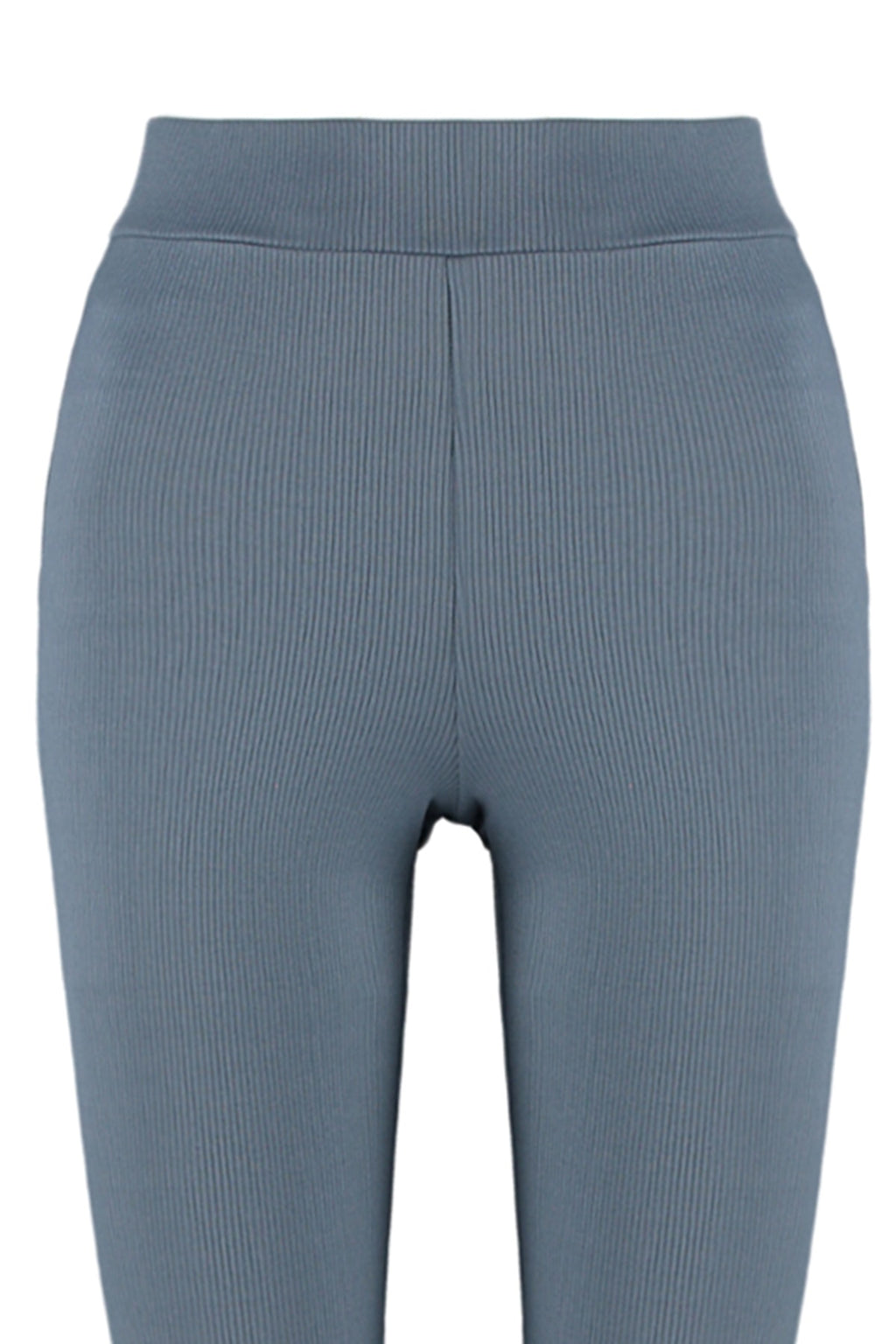 Trendyolmilla Antrasit Fitilli Flare/İspanyol Paça Yüksek Bel Esnek Örme Tayt Pantolon TWOSS23PL00135