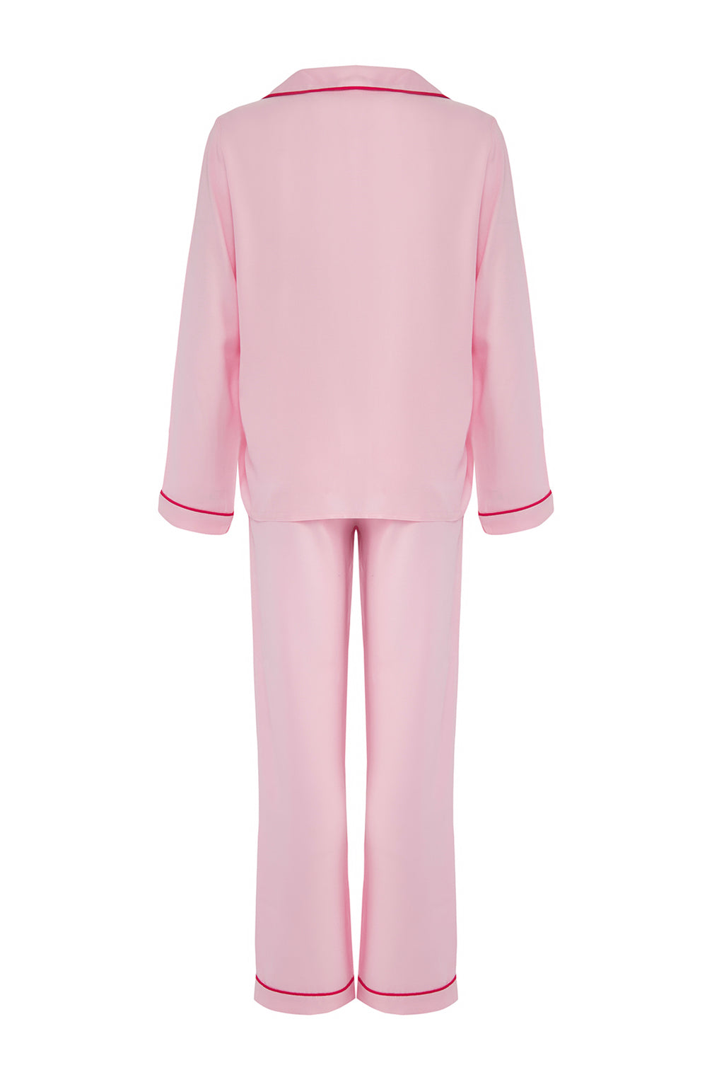 Trendyolmilla Bordo Kalp Nakışlı Biyeli Viskon Dokuma Pijama Takımı THMAW25PT00179