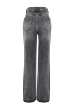 Gri More Sustainable Soluk Efekt Vintage Yüksek Bel Wide Leg Jeans TWOSS24JE00018