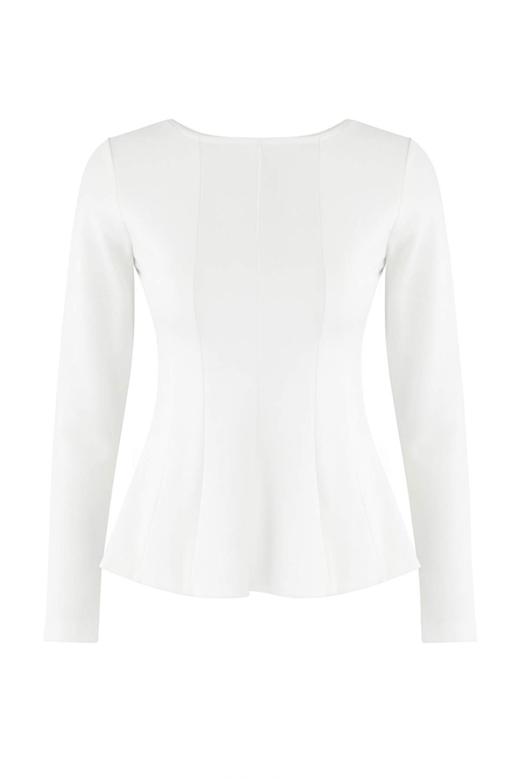 Trendyolmilla Siyah Kayık Yaka Peplum/Belden Oturmalı Regular Boy Örme Bluz TWOAW26BZ00166