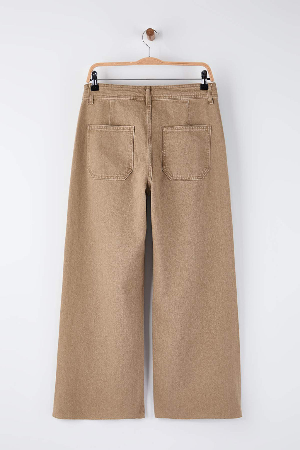 Trendyolmilla Kahverengi Orta Belli ve Beli Detaylı Normal Bel Culotte Jeans TWOAW26JE00045