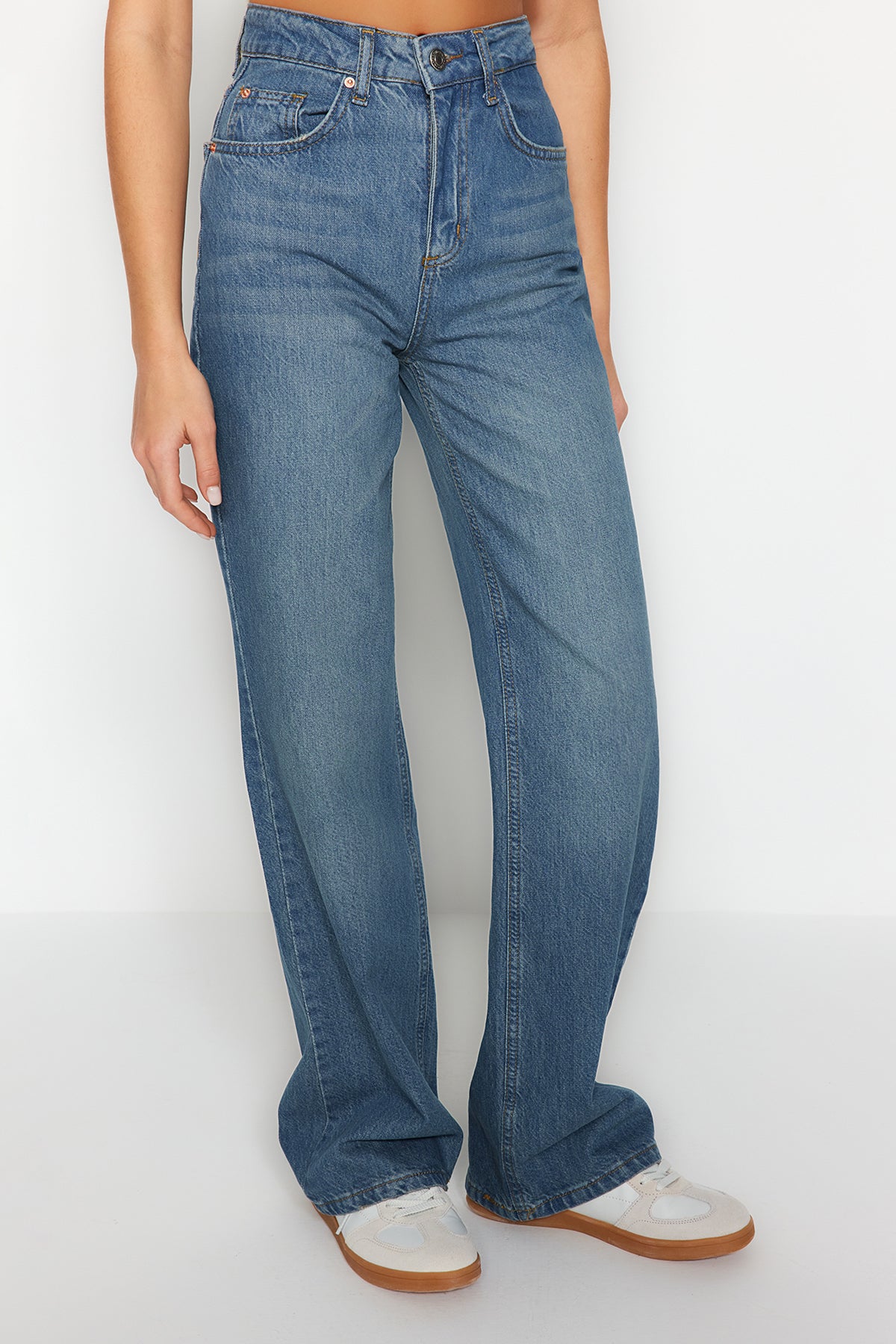 Mavi More Sustainable Yüksek Bel Wide Leg Geniş Paça %100 Pamuk Non-Stretch Jeans TWOSS24JE00020