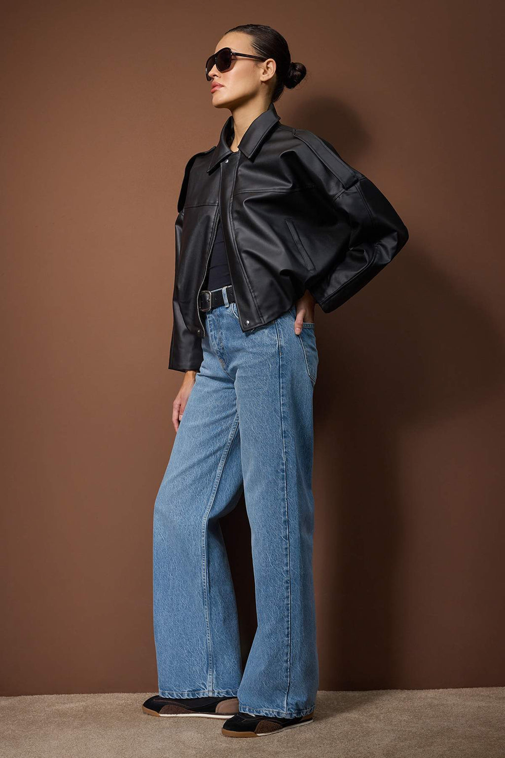 Trendyolmilla Açık Mavi Yüksek Bel Wide Leg Palazzo Jeans TWOAW26JE00251