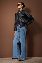 Trendyolmilla Açık Mavi Yüksek Bel Wide Leg Palazzo Jeans TWOAW26JE00251