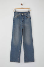 Trendyolmilla Mavi Yüksek Bel Orta Esnek Wide Leg Palazzo Jeans TWOAW26JE00084