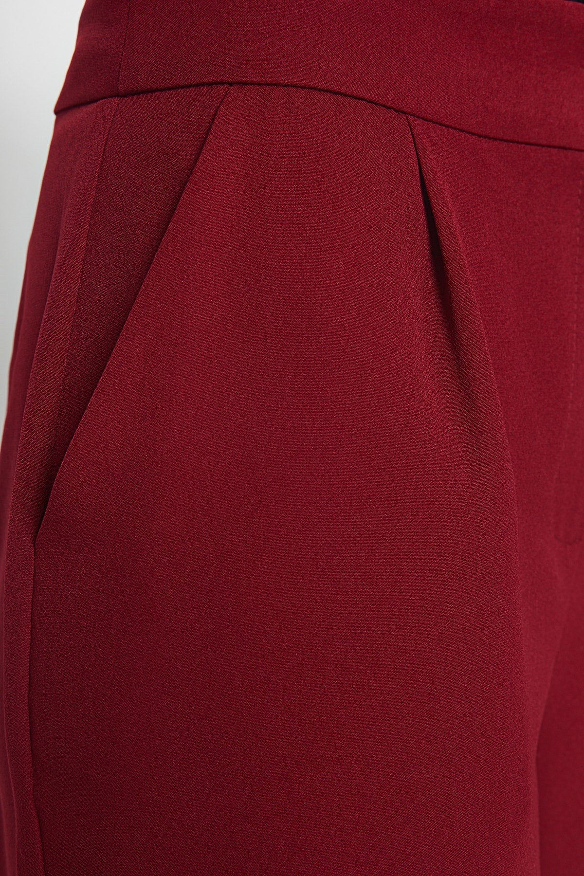 Trendyolmilla Lacivert Wide Leg/Geniş Paça Dokuma Kumaş Pantolon TWOAW22PL0139