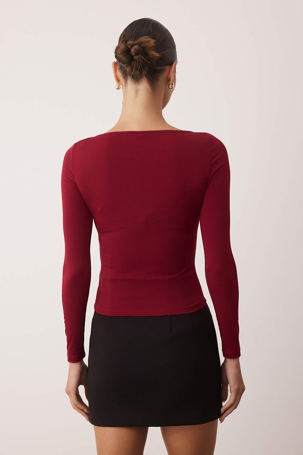 Trendyolmilla Haki Fitted/Vücuda Oturan Aksesuar/Cut out Detaylı Uzun Kollu Esnek Örme Bluz TWOAW26BZ00130
