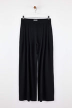 Trendyolmilla EXCLUSIVE Siyah Çift Pilili Dökümlü Kumaş Extra Wide Leg Geniş Paça Pantolon TWOAW26PL00122