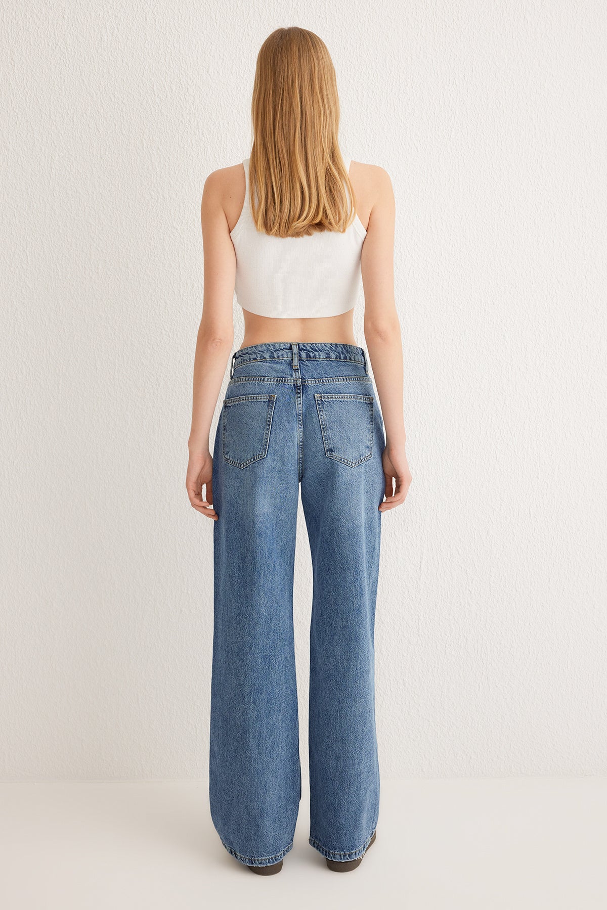 Mavi Yüksek Bel Wide Leg Jeans TWOSS25JE00068