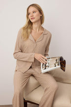 Trendyolmilla Mavi Ekoseli Viskon Dokuma Pijama Takımı THMAW26PT00066