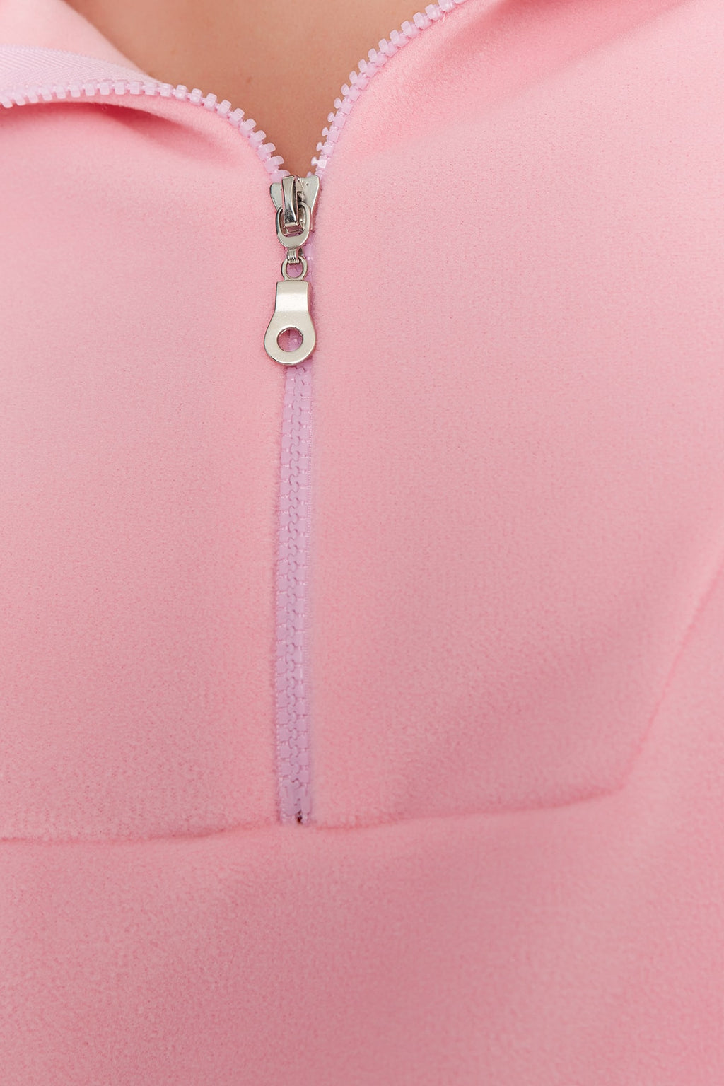 Trendyolmilla Açık Mavi  Fermuarlı Dik Yaka Polar Regular/Normal Kesim Örme Sweatshirt TWOAW21SW0758
