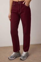 Trendyolmilla Haki Paçası Kesikli Yüksek Bel Straight Jeans TWOAW25JE00307