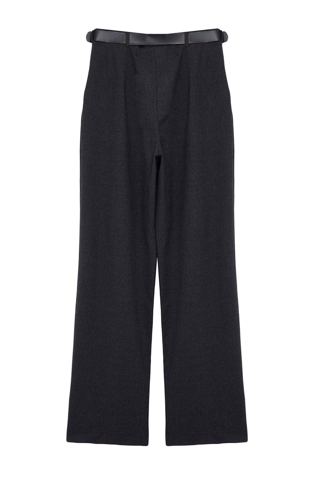 Trendyolmilla Siyah Kemerli Straigt/Düz Kesim Dokuma Kumaş Pantolon TWOAW25PL00046
