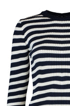 Trendyolmilla Lacivert Basic Çizgili Triko Kazak TWOAW21KZ0942