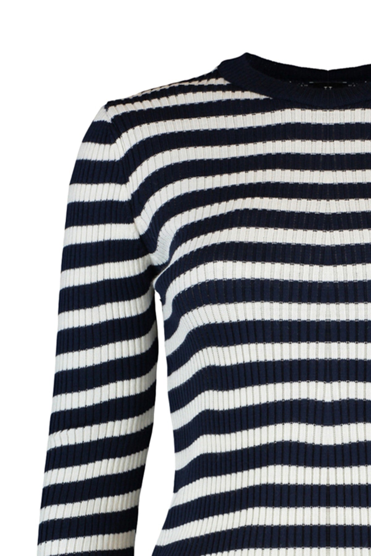 Trendyolmilla Lacivert Basic Çizgili Triko Kazak TWOAW21KZ0942