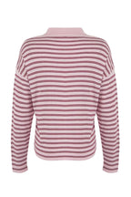 Trendyolmilla Wardrobe Essentials Yeşil Premium İplik/Özel İplikli Geniş Kalıp Çizgili Triko Kazak TWOAW26KZ00195