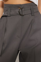 Gri Kemerli Kargo Dokuma Pantolon TWOSS21PL0138