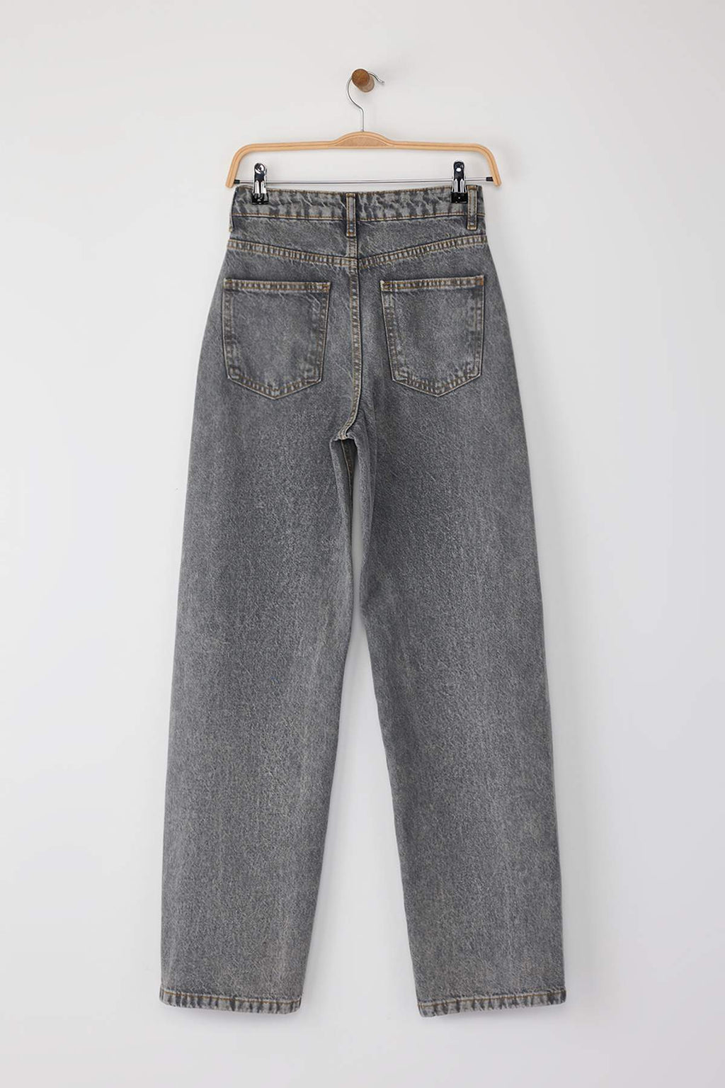 Trendyolmilla Mavi Yüksek Bel Baggy %100 Pamuk Non-Stretch Jeans TWOAW25JE00130