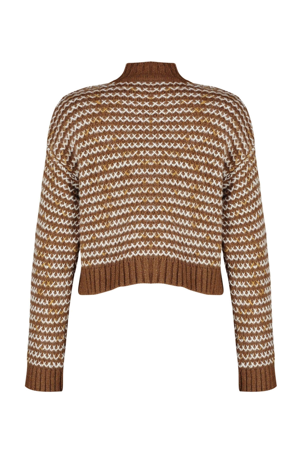 Trendyolmilla Kahverengi Yumuşak Dokulu Degrade Triko Hırka TWOAW24HI00052