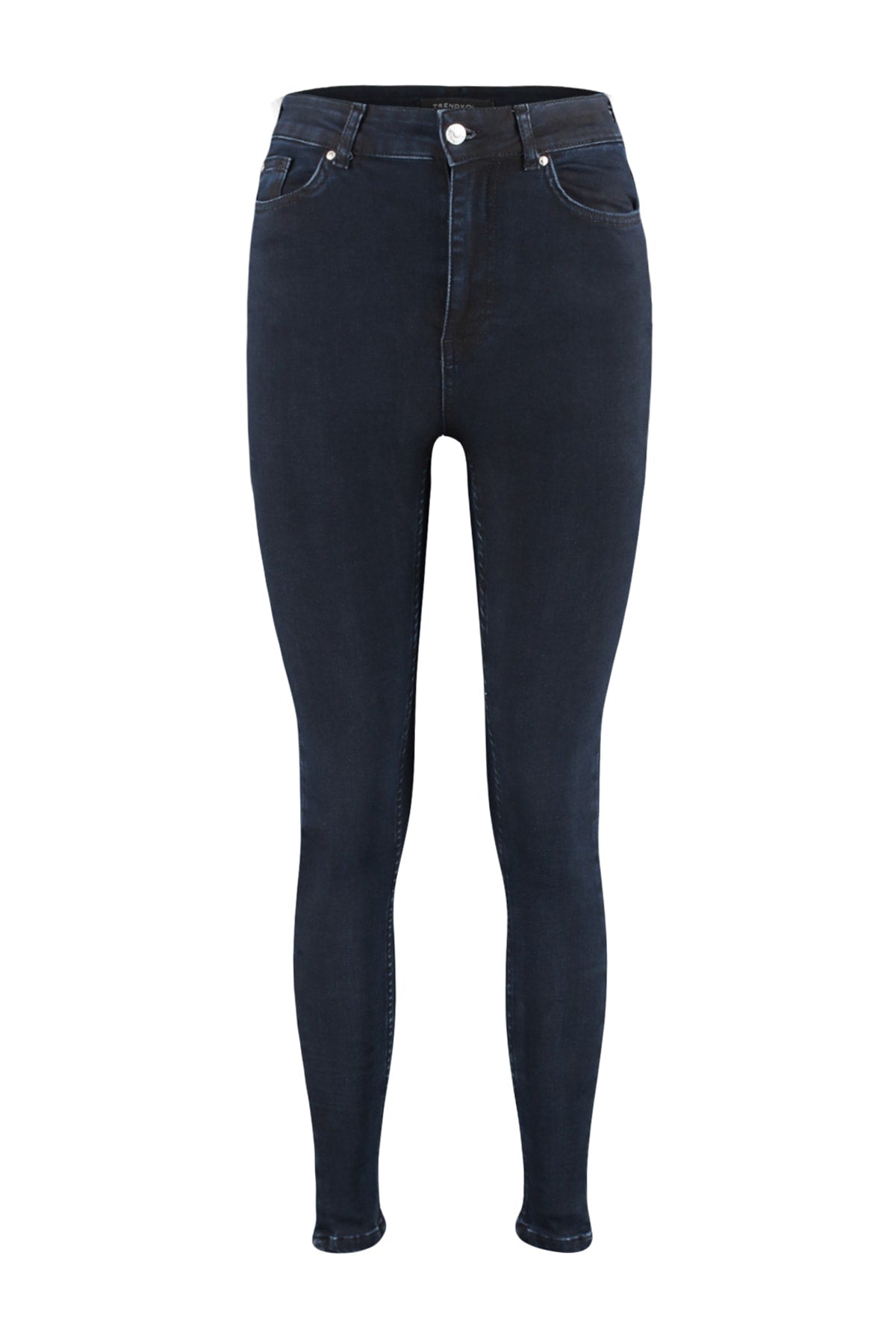 Trendyolmilla Gece Mavisi Vücudu Saran Yüksek Bel Ekstra Esnek Skinny Jeans TWOSS23JE00080