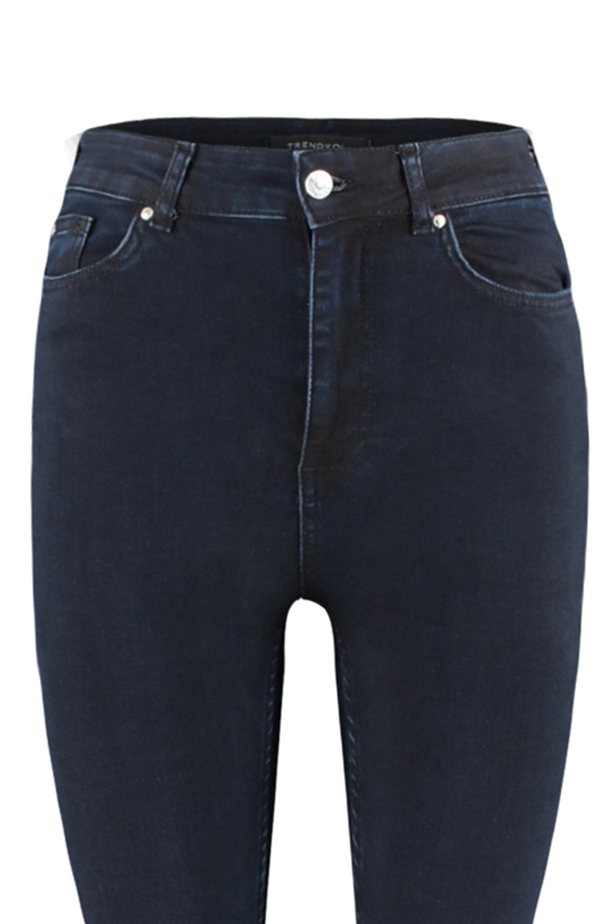 Trendyolmilla Gece Mavisi Vücudu Saran Yüksek Bel Ekstra Esnek Skinny Jeans TWOSS23JE00080