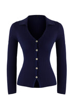 Trendyolmilla Wardrobe Essentials Yağ Yeşili Fitted/Vücuda Oturan Merserize Görünümlü Triko Hırka TWOAW26HI00113