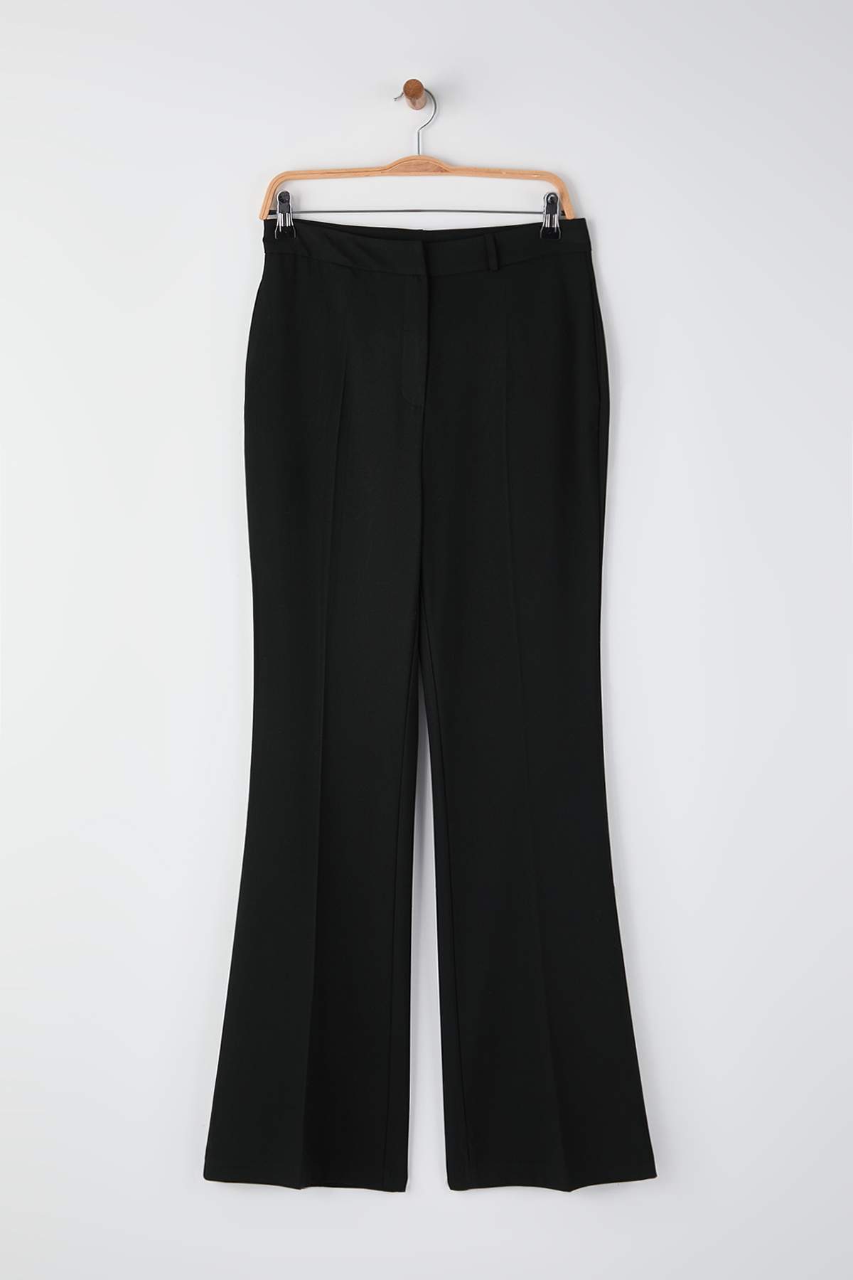 Trendyolmilla Siyah Limited Edition Flare Kalıp Bootcut Kumaş Pantolon TWOAW26PL00056 Secondary image