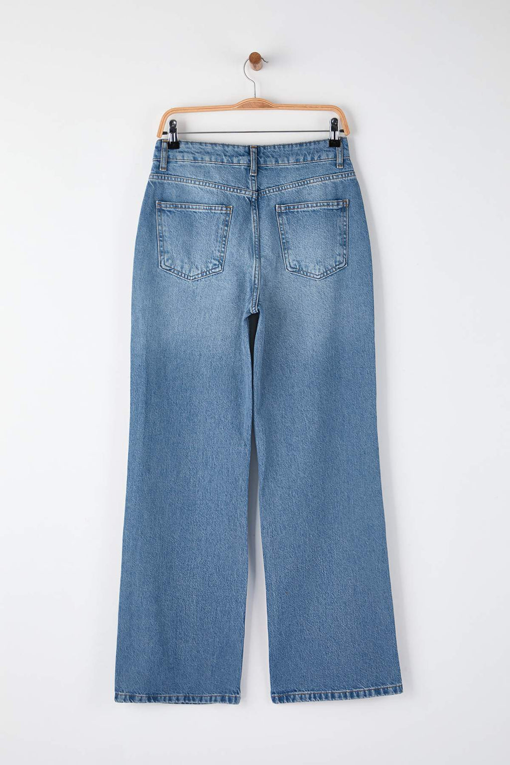 Trendyolmilla Lacivert  Yüksek Bel Wide Leg Jeans TWOAW24JE00089