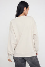 Trendyolmilla Zümrüt Yeşili Oversize/Bol Kesim Bisiklet Yaka Kalın Şardonsuz Örme Sweatshirt TWOAW26SW00029