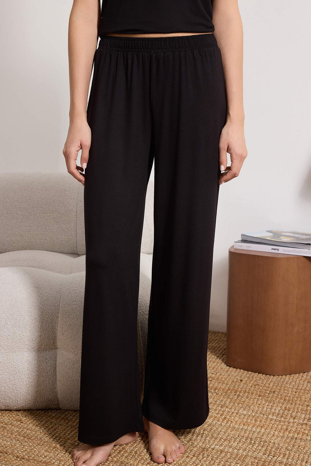 Trendyolmilla Açık Mavi 3'lü Dantelli Viskon Örme Pijama Takımı THMSS26PT00056