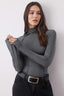 Antrasit Nervür Dikişli Fitted/Vücuda Oturan Örme Bluz TWOAW26BZ00178