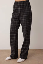Trendyolmilla Bordo %100 Pamuklu Kalpli Ekoseli Örme Pijama Takımı THMAW26PT00063