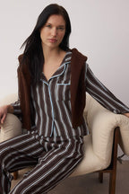 Trendyolmilla Bordo Biyeli Viskon Dokuma Pijama Takımı THMAW21PT0292