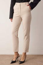 Trendyolmilla Lacivert Basic Cigarette Dar Paça Dokuma Kumaş Pantolon TWOSS19ST0038