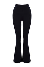 Trendyolmilla Antrasit Fitilli Flare/İspanyol Paça Yüksek Bel Esnek Örme Tayt Pantolon TWOSS23PL00135