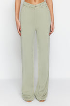 Trendyolmilla More Sustainable Mint %100 Tencel™ Düşük Bel Wide Leg Jeans TWOSS23JE00219