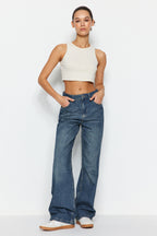 Mavi More Sustainable Soluk Efekt Vintage Yüksek Bel Wide Leg Jeans TWOSS24JE00050