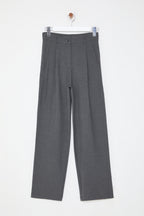 Trendyolmilla Bej Wide Leg Geniş Paça Pileli Dokuma Pantolon TWOAW25PL00105