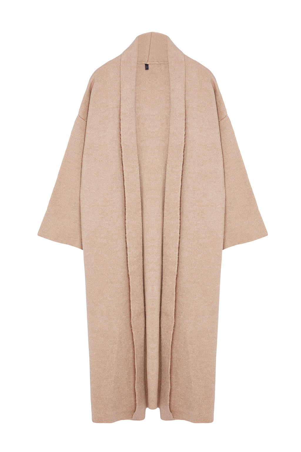 Bej Yumuşak Dokulu Kalın Basic Kaban Görünümlü Triko Hırka TWOAW25HI00097