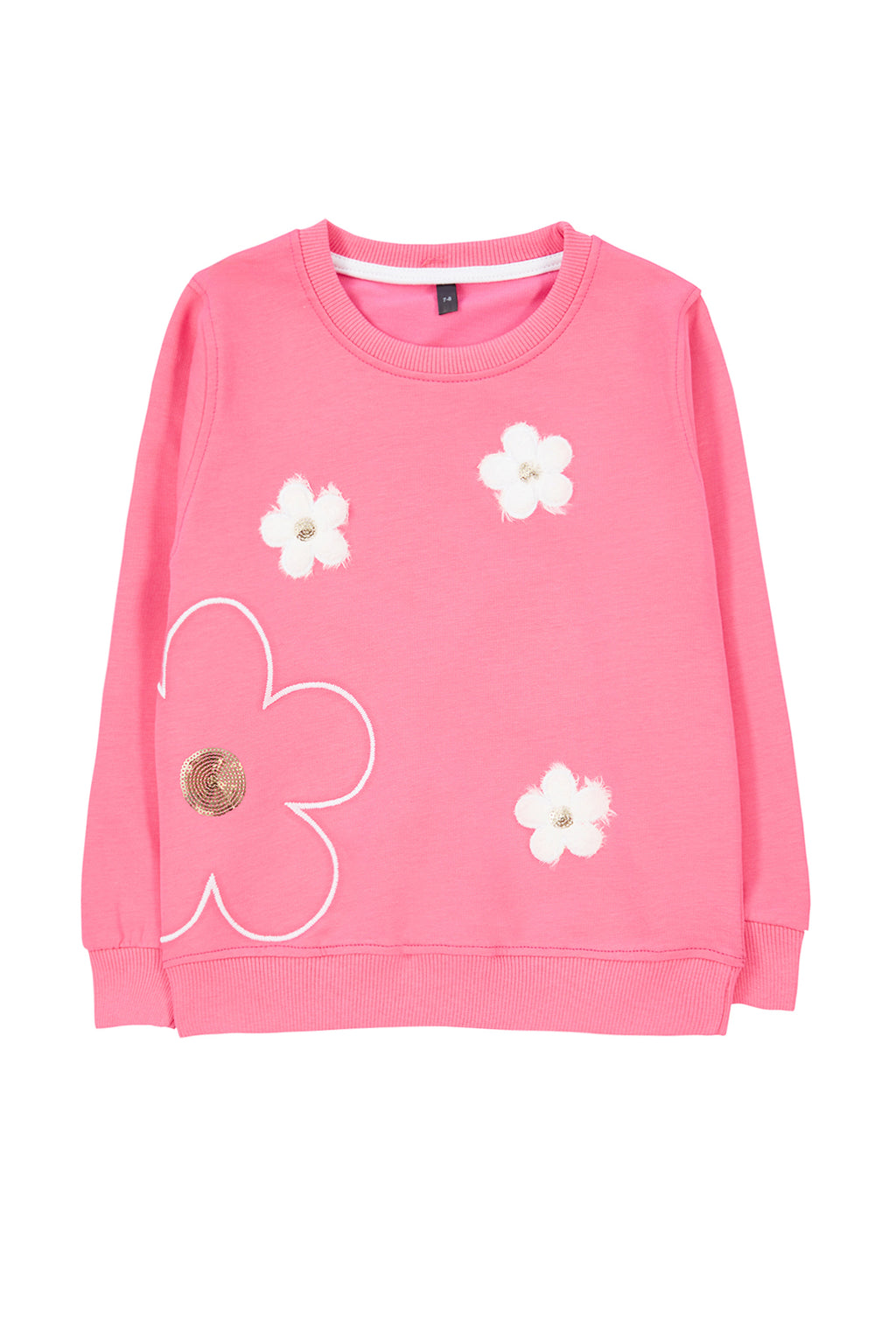 Trendyolmilla Lila Kız Çocuk Mevsimlik-İnce Kedi Desenli Örme Sweatshirt TKDAW25SW00008