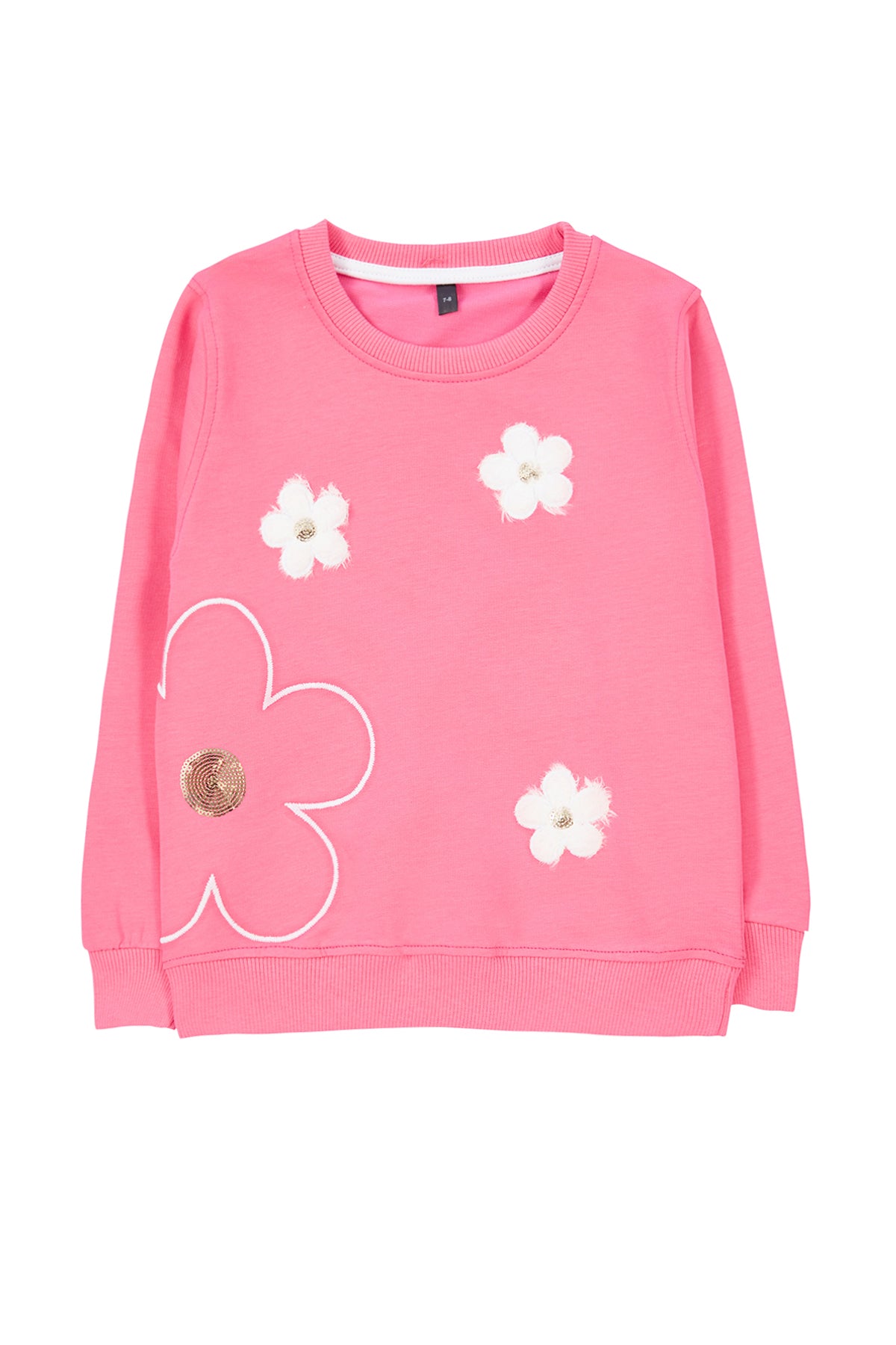 Trendyolmilla Lila Kız Çocuk Mevsimlik-İnce Kedi Desenli Örme Sweatshirt TKDAW25SW00008