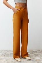 Trendyolmilla More Sustainable Mint %100 Tencel™ Düşük Bel Wide Leg Jeans TWOSS23JE00219