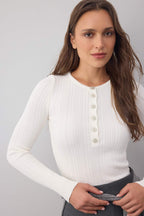 Trendyolmilla Wardrobe Essentials Saks Fitted/Vücuda Oturan Fitilli Triko Kazak TWOAW26KZ00083